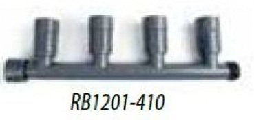 PVC-Verteiler mit 4 Ausgängen - Typenreihe RB1200 - 1“ IG x 1“ AG, 4 Ausgänge: 1“ IG - Typ RB1201410